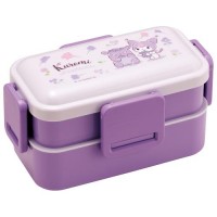 Skater Antibacterial 2 Tier Lunch Box 600mL (Kuromi Purple)
