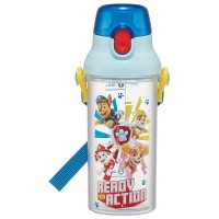 Skater Antibacterial Kid Water Bottle With Strap 480ml (Paw Patrol Clear)