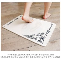 Moomin Diatomaceous Earth Bath Mat 60cm x 39cm