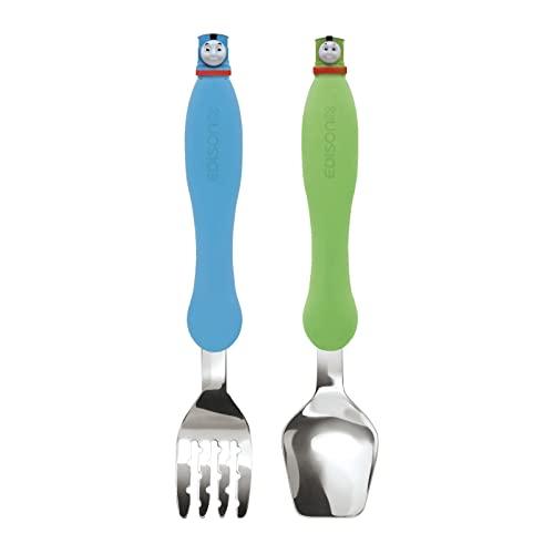 Edison Baby Stainless Steel Spoon and Fork with Case (thomas)
