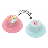 Flap Jack Kids Reversible Baby & Kids Sun Hat - Mermaid & Seahorse