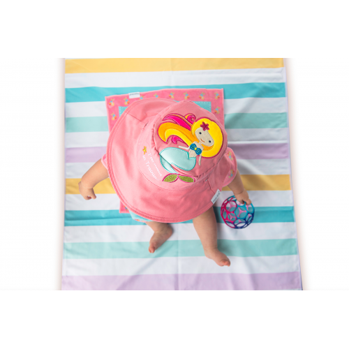 Flap Jack Kids Reversible Baby & Kids Sun Hat - Mermaid & Seahorse