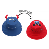 Flap Jack Kids Reversible Baby & Kids Sun Hat - Monster Car