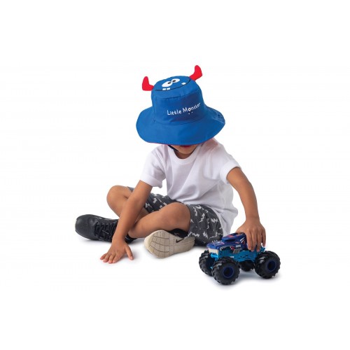 Flap Jack Kids Reversible Baby & Kids Sun Hat - Monster Car Flap Jack Kids Reversible Baby & Kids Sun Hat - Monster Car