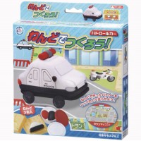 Gincho DIY Non- toxic Pure Rice Clay (Police Car Set)