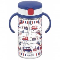 Japan Richell Aqulea Outing Straw Mug 320ml Blue