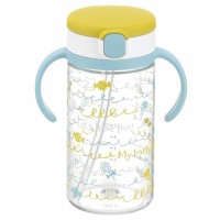 Japan Richell Aqulea Outing Straw Mug 320ml Yellow 