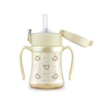 GROSMIMI Bear PPSU Straw Cup （200ml /Pure Gold）