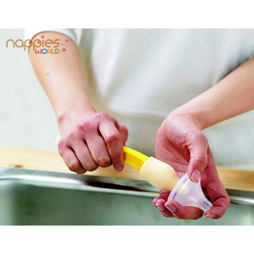 Pigeon Baby Bottle Teat Sponge Brush (wide，2  set)