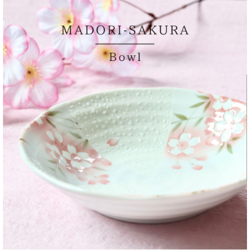 Japan Ceramic Sakura Salad and Friut Deep Bowl(Diameter 16.8cm Deep:5.1cm) Japan Ceramic Sakura Salad and Friut Deep Bowl(Diameter 16.8cm Deep:5.1cm)