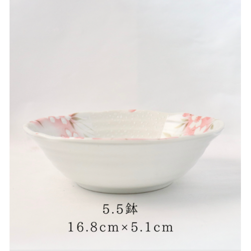 Japan Ceramic Sakura Salad and Friut Deep Bowl(Diameter 16.8cm Deep:5.1cm) Japan Ceramic Sakura Salad and Friut Deep Bowl(Diameter 16.8cm Deep:5.1cm)