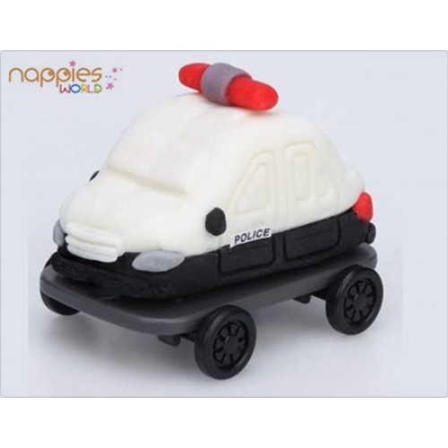 Gincho DIY Non- toxic Pure Rice Clay (Police Car Set)