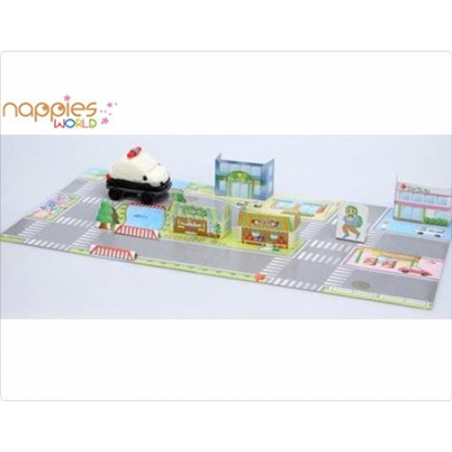 Gincho DIY Non- toxic Pure Rice Clay (Police Car Set)